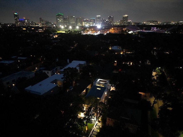 2135 Quenby St, Houston, TX 77005 - aerial view at twilight of a view of city lights