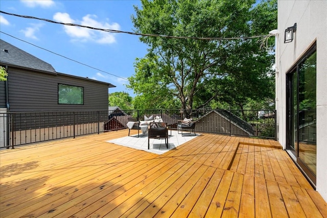 2135 Quenby St, Houston, TX 77005 - wooden terrace featuring an outdoor hangout area