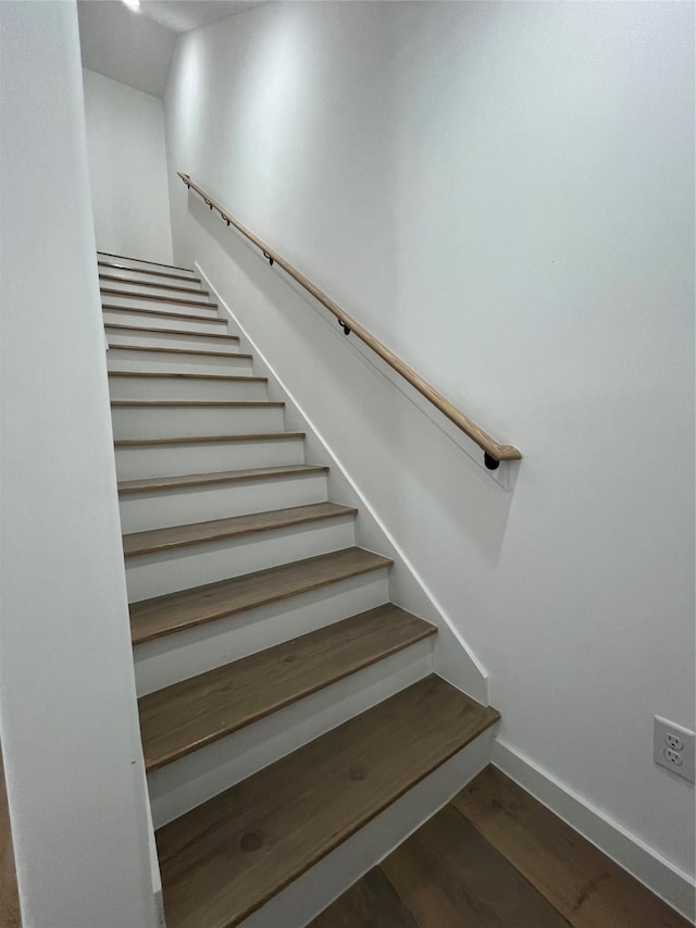 8605 Wileyvale Rd, Houston, TX 77016 - stairs featuring wood finished floors and baseboards