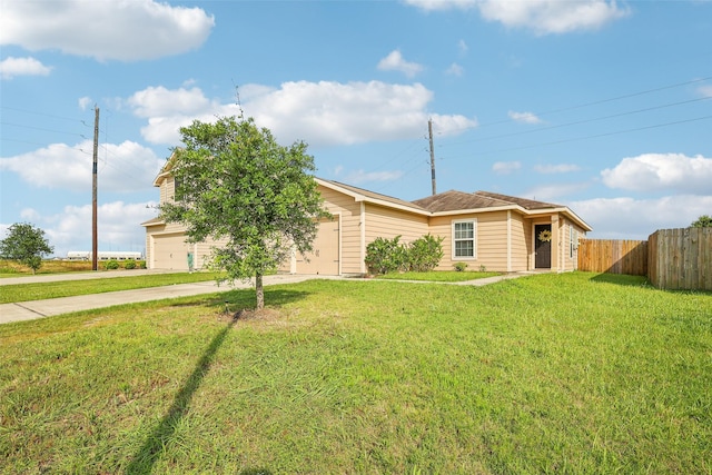 6138 Hidden Cove Rd, Baytown, TX 77523 - ranch-style home with concrete driveway and an attached garage