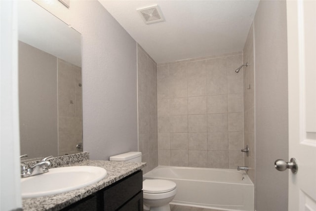 16946 W Lynbrook, Montgomery, TX 77316 - full bathroom featuring toilet, shower / bath combination, and vanity