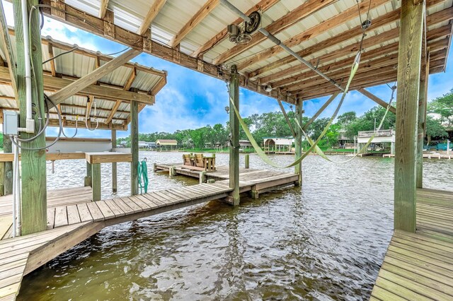 383 County Road 296, Sargent, TX 77414 - dock featuring a water view