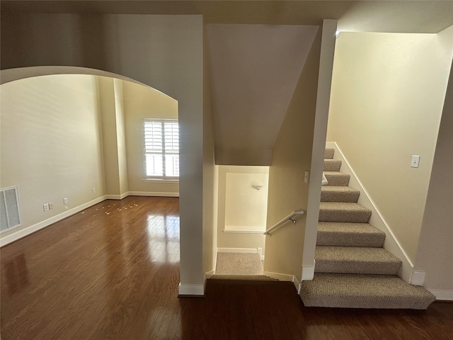 2333 Ann St, Houston, TX 77003 - stairs with wood finished floors and baseboards