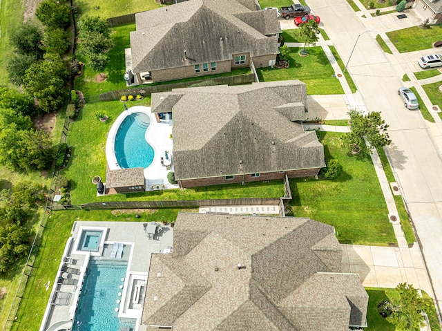 2003 Highland Meadows Dr, Pearland, TX 77089 - aerial view of property and surrounding area with a pool area