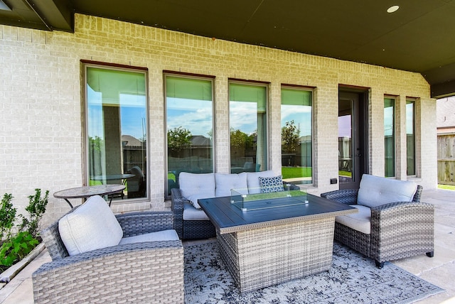 1907 Creekwood Cv, Missouri City, TX 77459 - view of patio / terrace with an outdoor living space