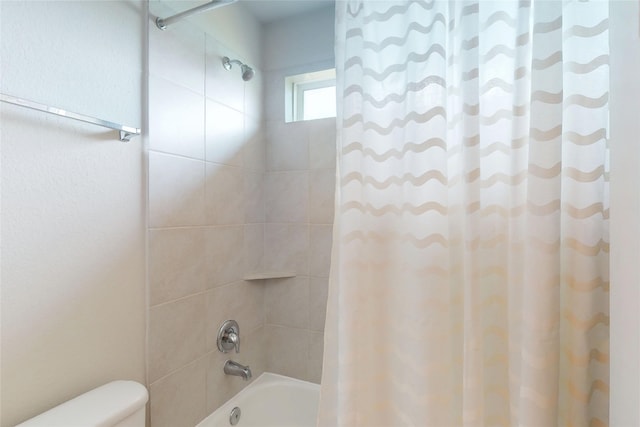 24803 Signorelli Way, Katy, TX 77493 - bathroom featuring toilet and shower / tub combo with curtain