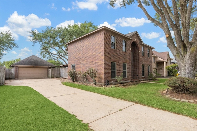 2709 Potomac Dr, League City, TX 77573 - view of front of home with brick siding, a garage, and driveway