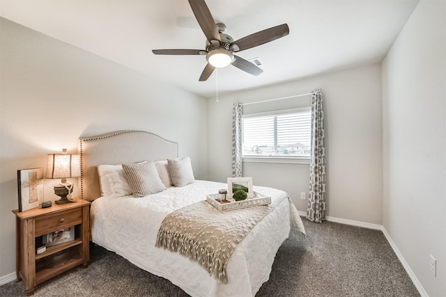 12738 Beatrice Terrace Dr, Humble, TX 77346 - bedroom with carpet, baseboards, and a ceiling fan