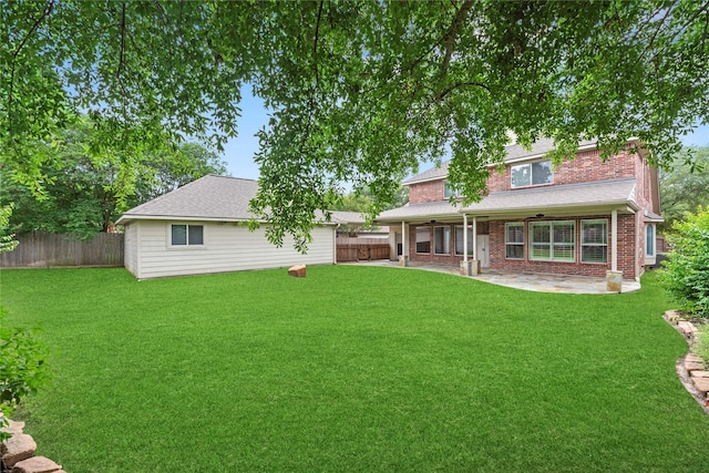 17518 Cypress Laurel St, Houston, TX 77095 - back of property featuring a patio, brick siding, and a shingled roof