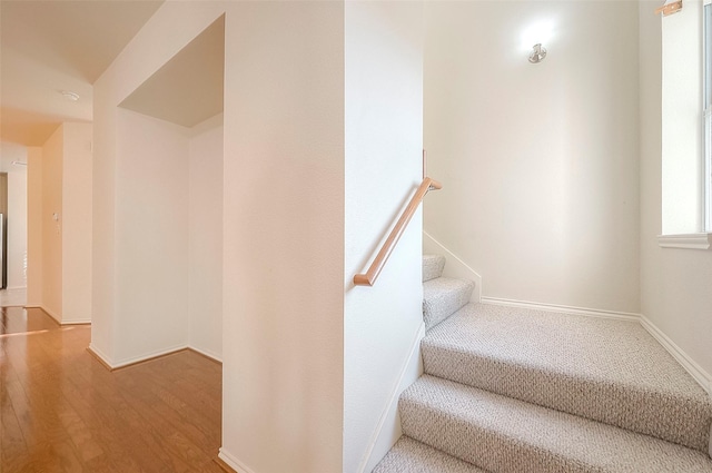 1119 Palmer St, Houston, TX 77003 - stairs with wood finished floors and baseboards