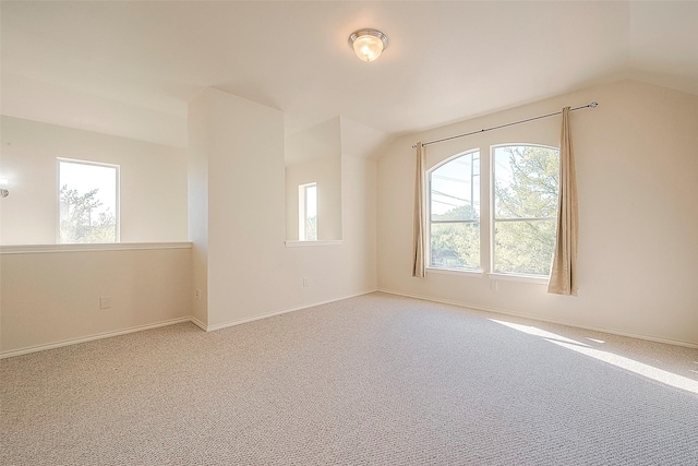 1119 Palmer St, Houston, TX 77003 - unfurnished room with vaulted ceiling, carpet floors, and baseboards