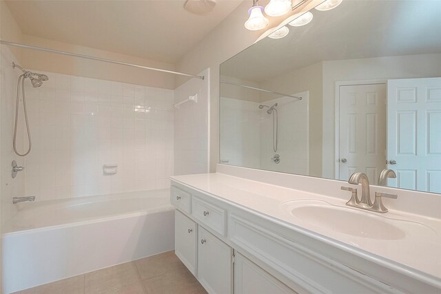 1119 Palmer St, Houston, TX 77003 - full bath with tile patterned floors, vanity, and bathing tub / shower combination