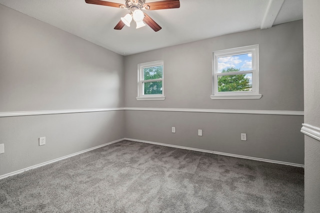 11215 Sageway Dr, Houston, TX 77089 - unfurnished room featuring a ceiling fan and carpet flooring