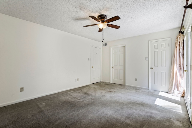 1311 Antoine Dr Unit 111, Houston, TX 77055 - spare room with ceiling fan, carpet, a textured ceiling, and baseboards