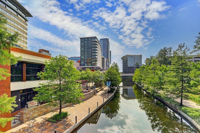 2 Slatestone Cir, The Woodlands, TX 77382 - view of community featuring a water view and a city view