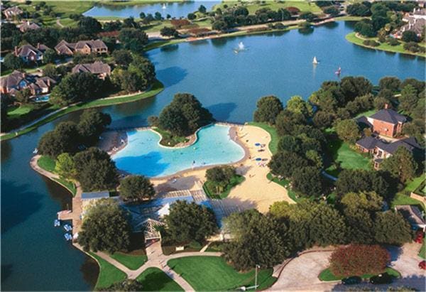 4435 Calvet Forest Dr, Katy, TX 77494 - aerial view of property's location featuring a nearby body of water