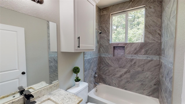 247 Mistletoe, Onalaska, TX 77360 - bathroom featuring  shower combination, toilet, and vanity