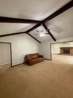 8615 Washington Blvd, Beaumont, TX 77707 - additional living space with carpet and a ceiling fan