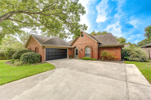 538 Everington Dr, Katy, TX 77450 - view of front of house with brick siding, an attached garage, concrete driveway, and roof with shingles