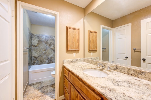 538 Everington Dr, Katy, TX 77450 - full bath featuring vanity, toilet, and tub / shower combination