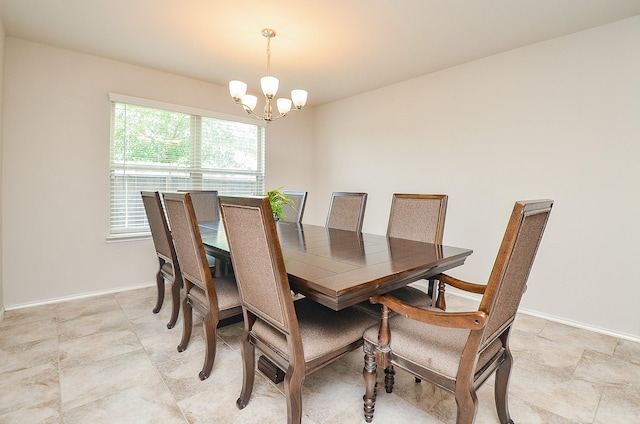 23807 Ancona Ct, Katy, TX 77493 - dining space featuring a chandelier and baseboards