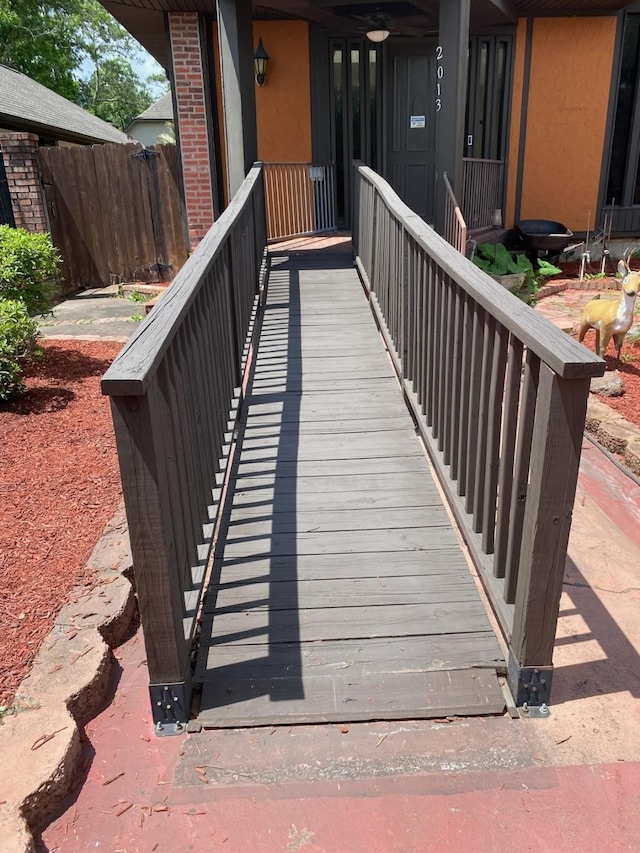 2013 Deats Rd, Dickinson, TX 77539 - view of wooden deck