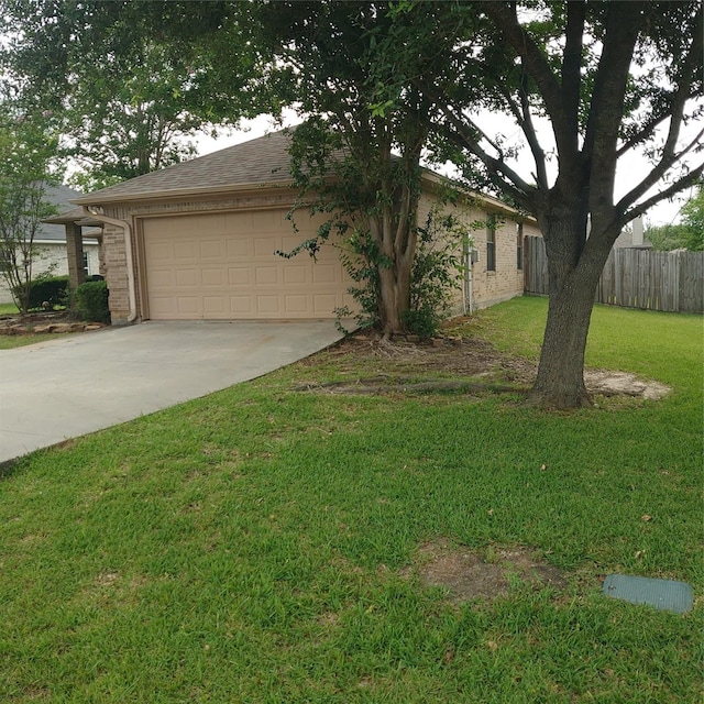 13564 Miller Ln, Willis, TX 77318 - view of front of property with driveway, an attached garage, and brick siding