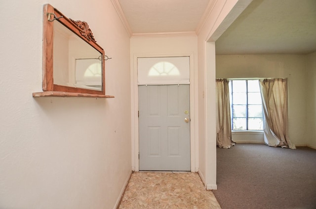 346 9th St, Hempstead, TX 77445 - entryway featuring baseboards and crown molding
