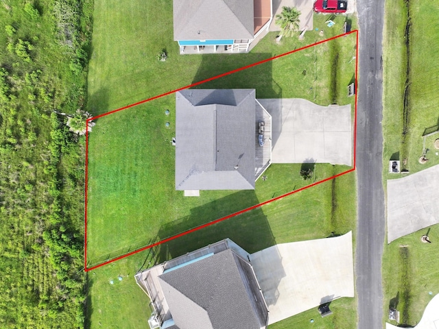 3229 Castle Dr, Crystal Beach, TX 77650 - aerial view of property's location featuring property parcel outlined
