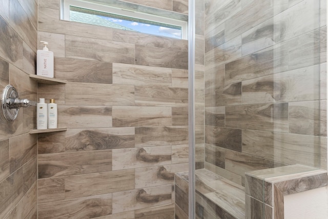 3221 Climbing Gardens Ct, Conroe, TX 77301 - full bathroom with a tile shower and healthy amount of natural light