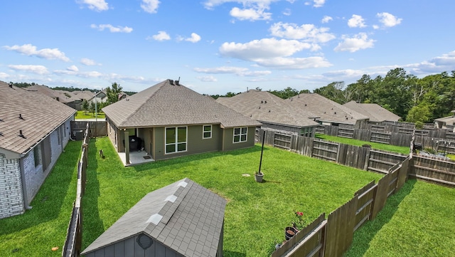 3221 Climbing Gardens Ct, Conroe, TX 77301 - rear view of property featuring a residential view and roof with shingles