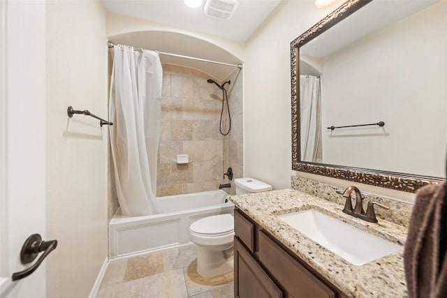 17726 Rough River Ct, Humble, TX 77346 - bathroom featuring vanity and shower / bath combination with curtain