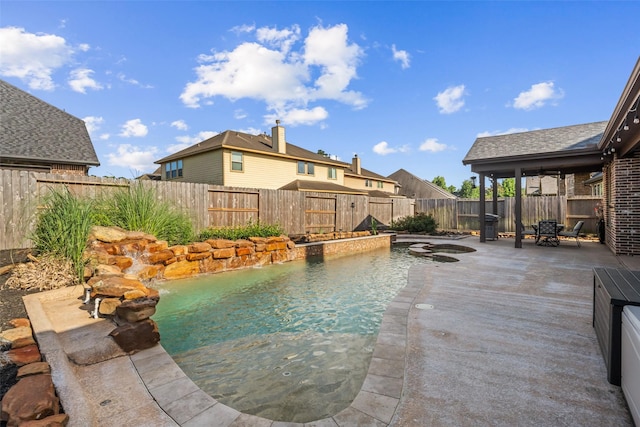 17726 Rough River Ct, Humble, TX 77346 - view of swimming pool featuring a fenced backyard and a patio area