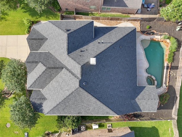 17726 Rough River Ct, Humble, TX 77346 - drone / aerial view of a pool