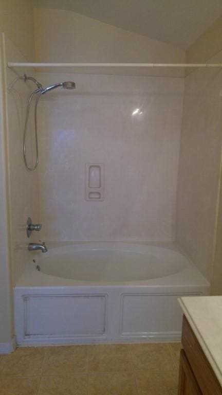 2902 Winslow Forest Ln, Houston, TX 77047 - full bathroom with vanity, shower / bath combination, and tile patterned floors