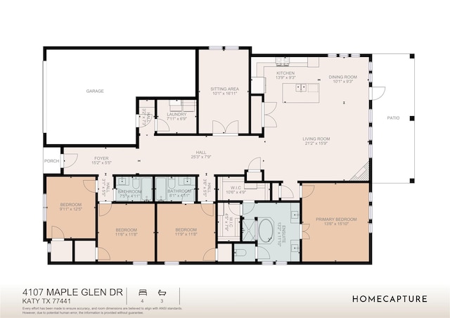 4107 Maple Glen Dr, Fulshear, TX 77441 - home floor plan