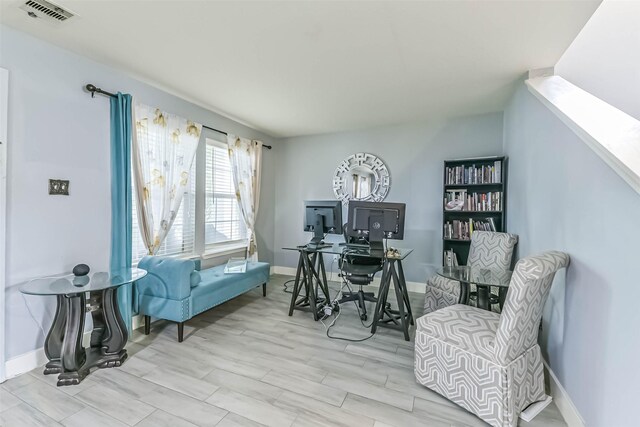 19942 Crested Hill Ln, Cypress, TX 77433 - office space featuring baseboards and wood finished floors