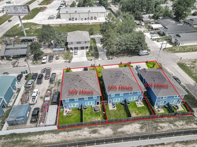 501-509 Hines Ave, Willis, TX 77378 - aerial view of residential area featuring property parcel outlined