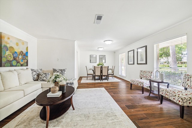 5939 Rutherglenn Dr, Houston, TX 77096 - living room with ornamental molding and wood finished floors