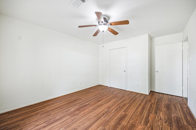 5939 Rutherglenn Dr, Houston, TX 77096 - unfurnished bedroom with wood finished floors, a closet, and ceiling fan