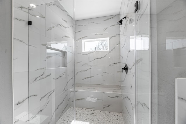 2022 Wavell St, Houston, TX 77088 - bathroom featuring a marble finish shower