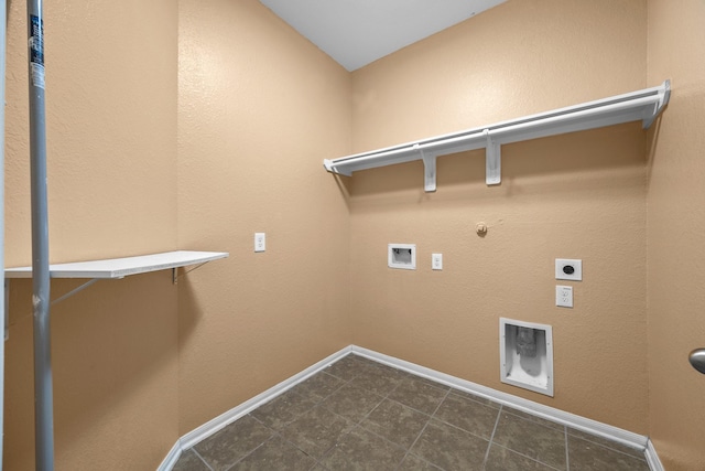 6026 Coleus St, Crosby, TX 77532 - laundry area with hookup for a gas dryer, washer hookup, electric dryer hookup, and baseboards
