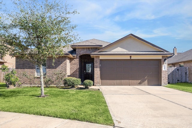 9907 Channel Set Way, Rosharon, TX 77583 - ranch-style home featuring brick siding, an attached garage, and driveway