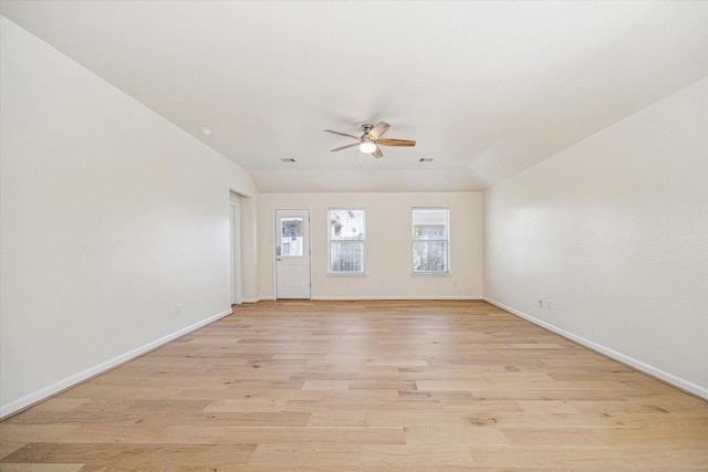 9907 Channel Set Way, Rosharon, TX 77583 - empty room with ceiling fan, baseboards, and light wood-style floors