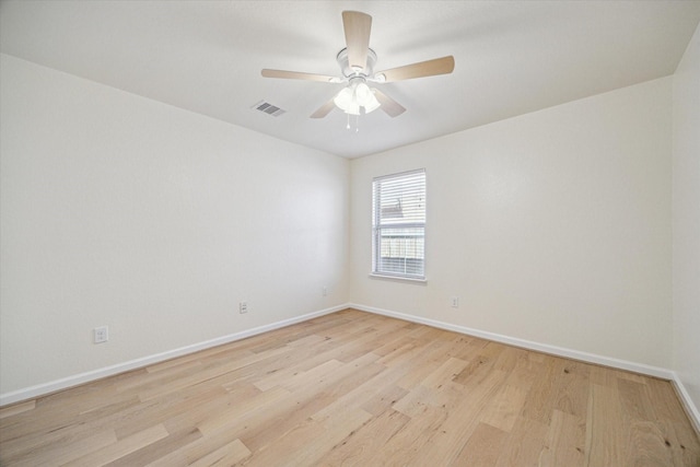9907 Channel Set Way, Rosharon, TX 77583 - spare room featuring light wood finished floors, baseboards, and ceiling fan