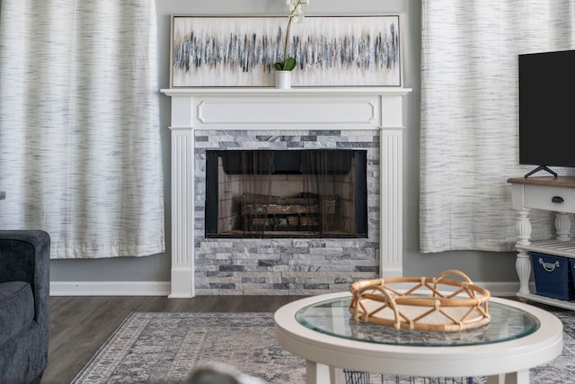 23401 Termini San Luis Pass Rd, Galveston, TX 77554 - detailed view of wood finished floors and a fireplace
