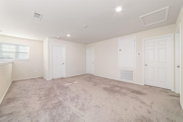 5810 Dry Brush Pl, Katy, TX 77493 - unfurnished room with carpet, baseboards, attic access, and recessed lighting
