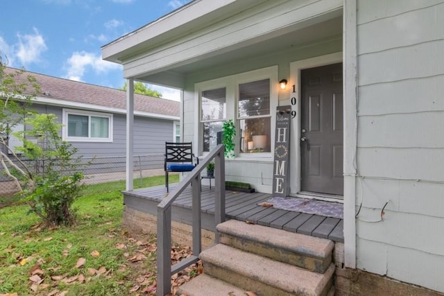 109 Porter St, La Marque, TX 77568 - entrance to property with fence and a porch