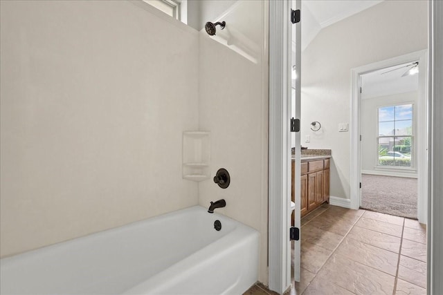3490 Prescott Dr, Beaumont, TX 77706 - full bath featuring vanity, bathing tub / shower combination, and baseboards