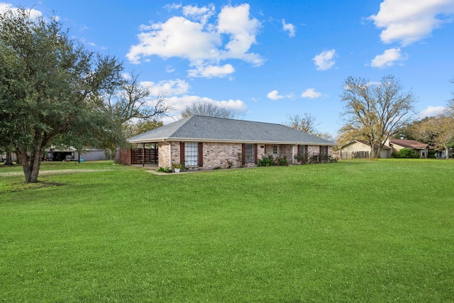 3009 Fm 50, Brenham, TX 77833 - rear view of property featuring brick siding and roof with shingles